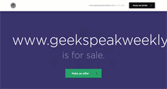 Desktop Screenshot of geekspeakweekly.com